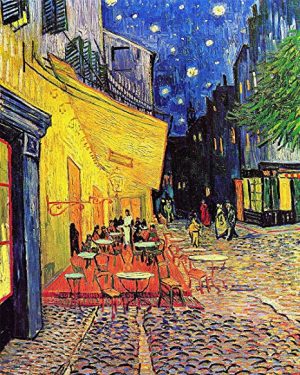 Pittura Van Gogh Terrazza del caffè la sera